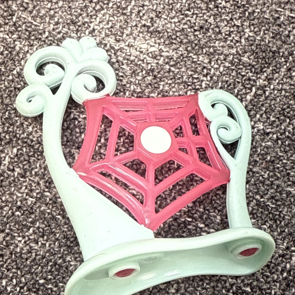 Littlest Pet Shop Spider Yellow Diamond Eyes #593 with Spiderweb Authentic LPS - Picture 6 of 11